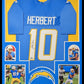 MVP Authentics Framed San Diego Chargers Justin Herbert Autographed Signed Jersey Beckett Holo 630 sports jersey framing , jersey framing