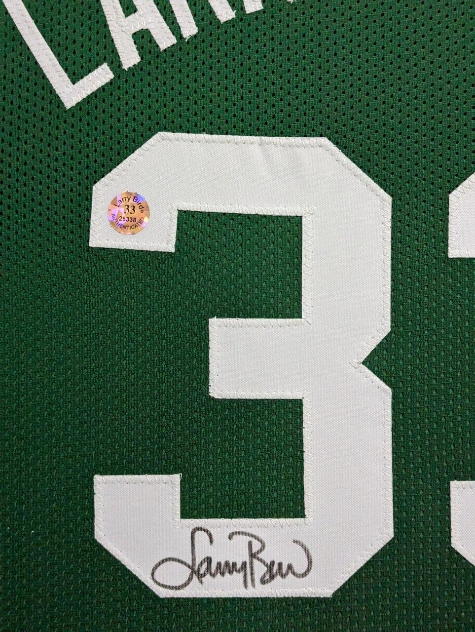 MVP Authentics Suede Framed Boston Celtics Larry Bird Autographed Signed Jersey Larry Bird Holo 810 sports jersey framing , jersey framing