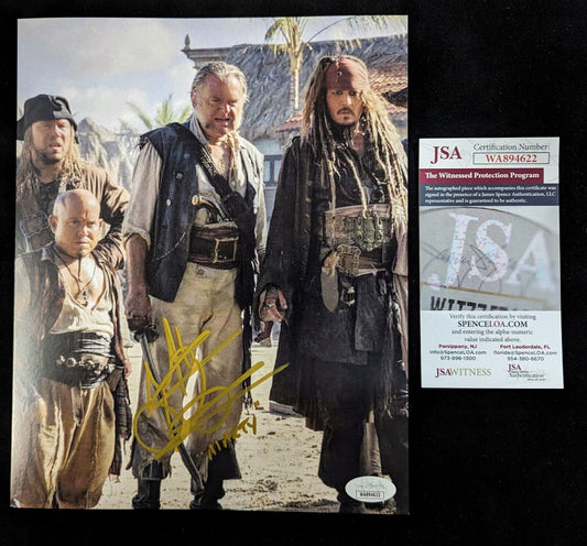 MVP Authentics Martin Klebba Pirates Of Caribbean Hand Signed Autographed 8 X 10 Photo Jsa Coa 67.50 sports jersey framing , jersey framing