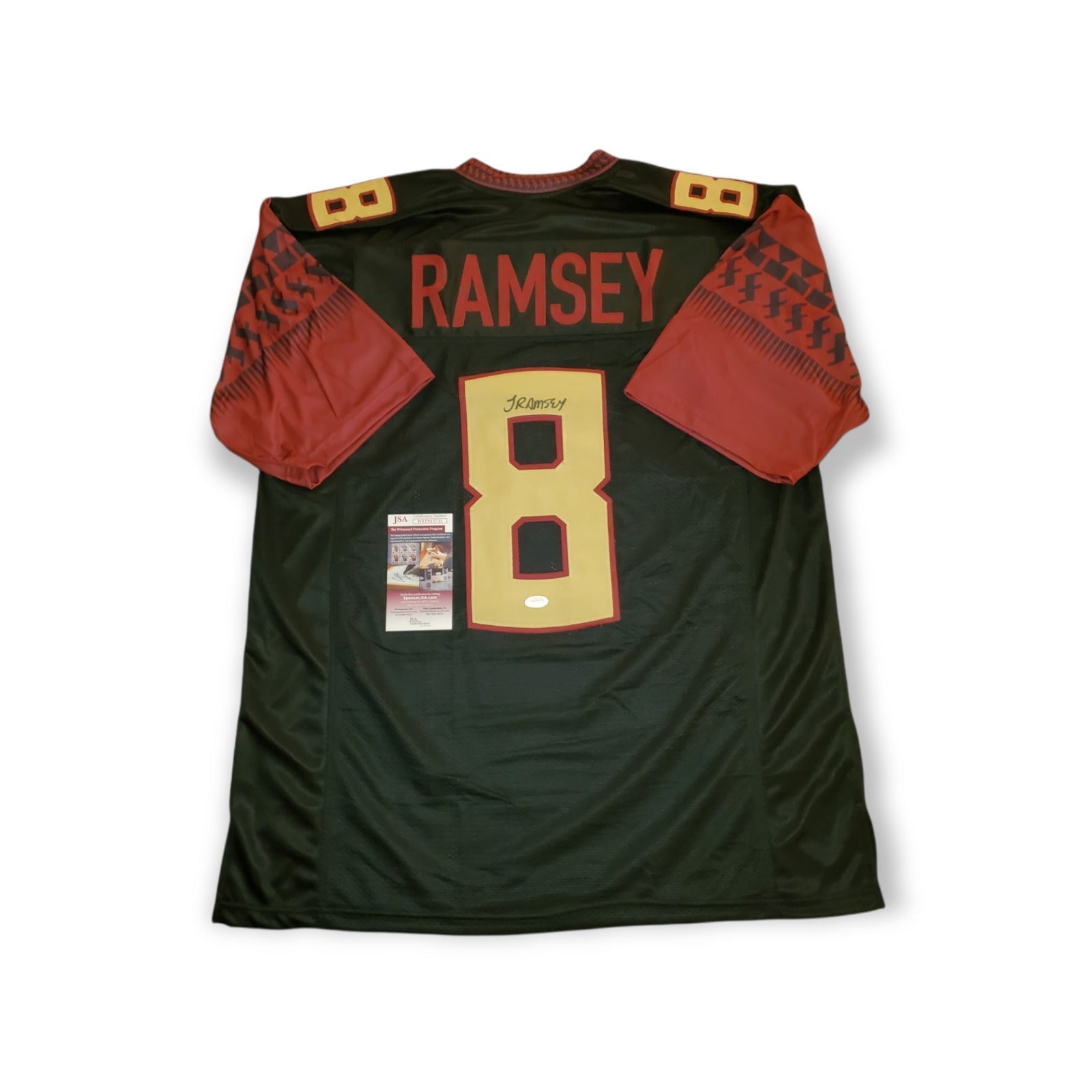 MVP Authentics Florida State Seminoles Jalen Ramsey Autographed Signed Jersey Jsa Coa 225 sports jersey framing , jersey framing