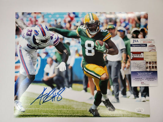 MVP Authentics Green Bay Packers Amari Rodgers Autographed 11X14 Photo Jsa Coa 71.10 sports jersey framing , jersey framing
