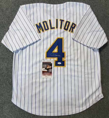 Paul Molitor Autographed P/S Majestic Minnesota Twins Jersey- JSA
