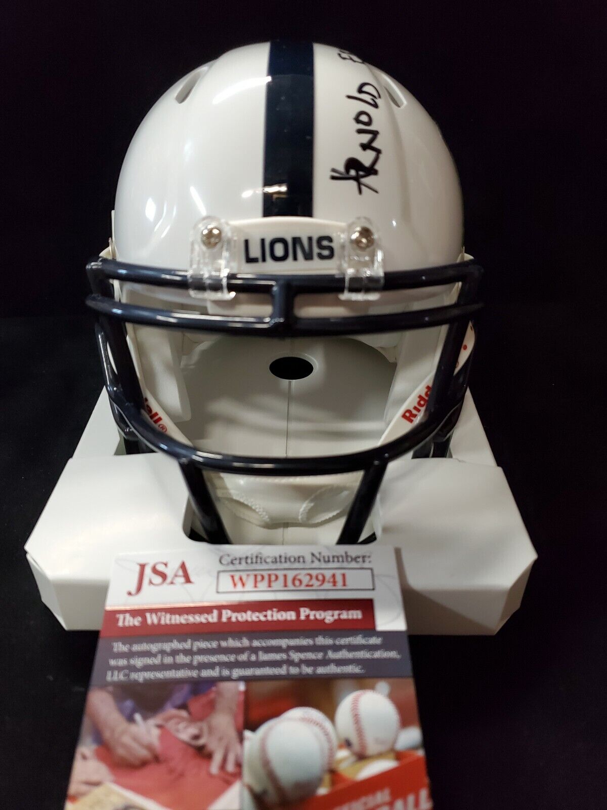 MVP Authentics Penn State Nittany Lions Arnold Ebiketie Autographed Signed Mini Helmet Jsa Coa 71.10 sports jersey framing , jersey framing