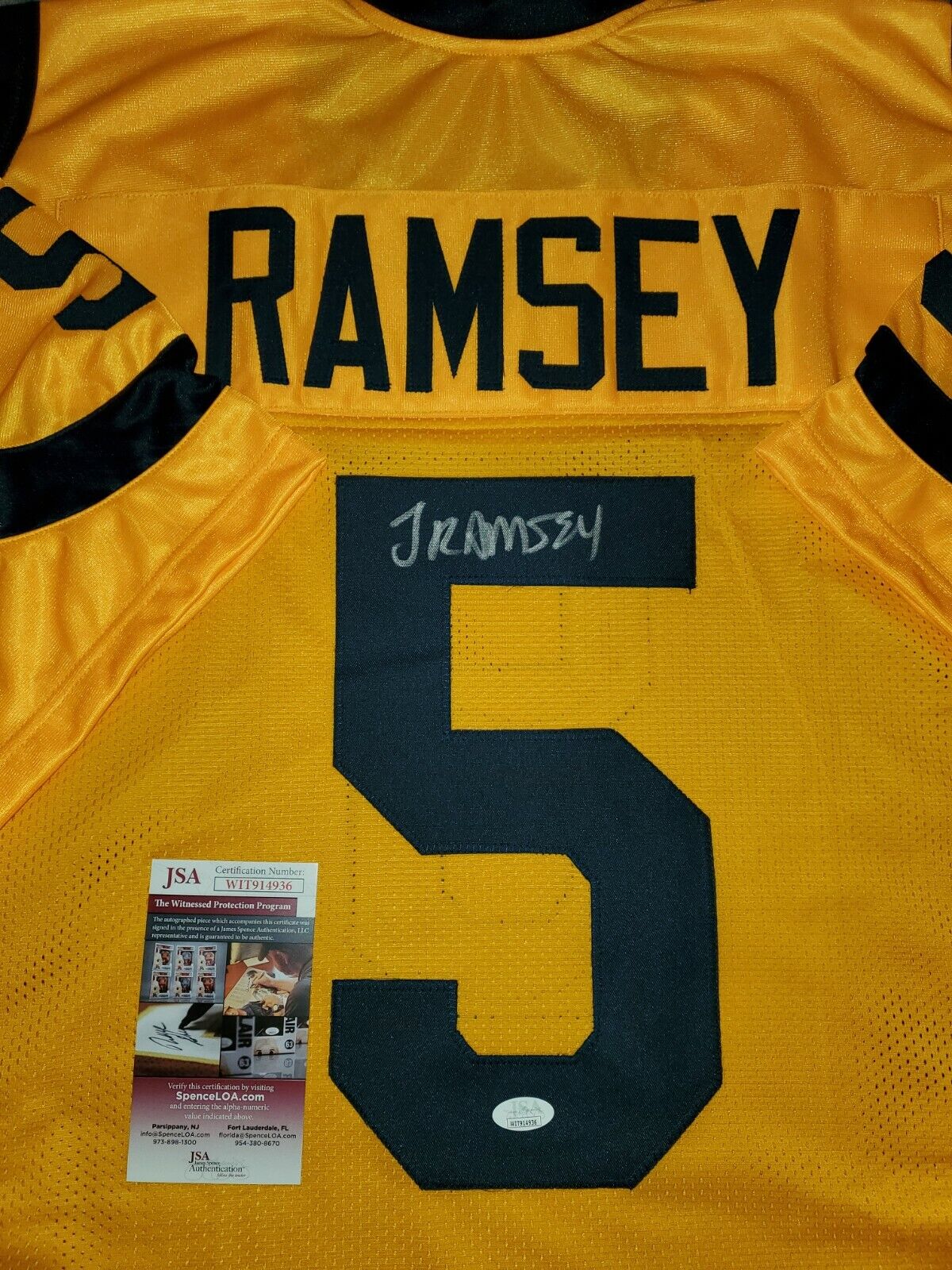 MVP Authentics Los Angeles Rams Jalen Ramsey Autographed Signed Jersey Jsa Coa 211.50 sports jersey framing , jersey framing
