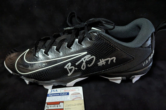 MVP Authentics Pittsburgh Steelers Broderick Jones Autographed Signed Cleat Jsa Coa 81 sports jersey framing , jersey framing