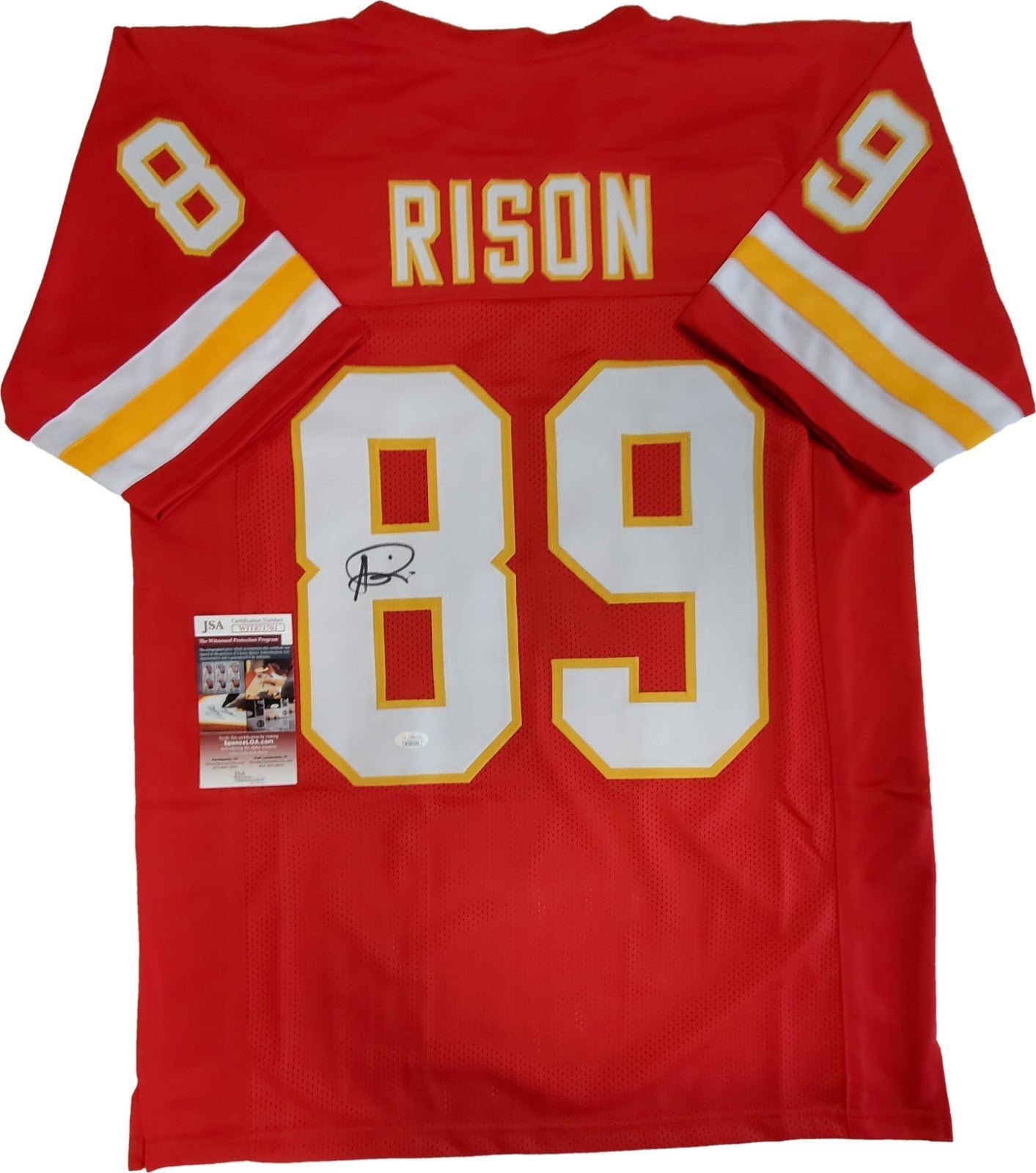 MVP Authentics Kansas City Chiefs Andre Rison Autographed Signed Jersey Jsa Coa 98.10 sports jersey framing , jersey framing