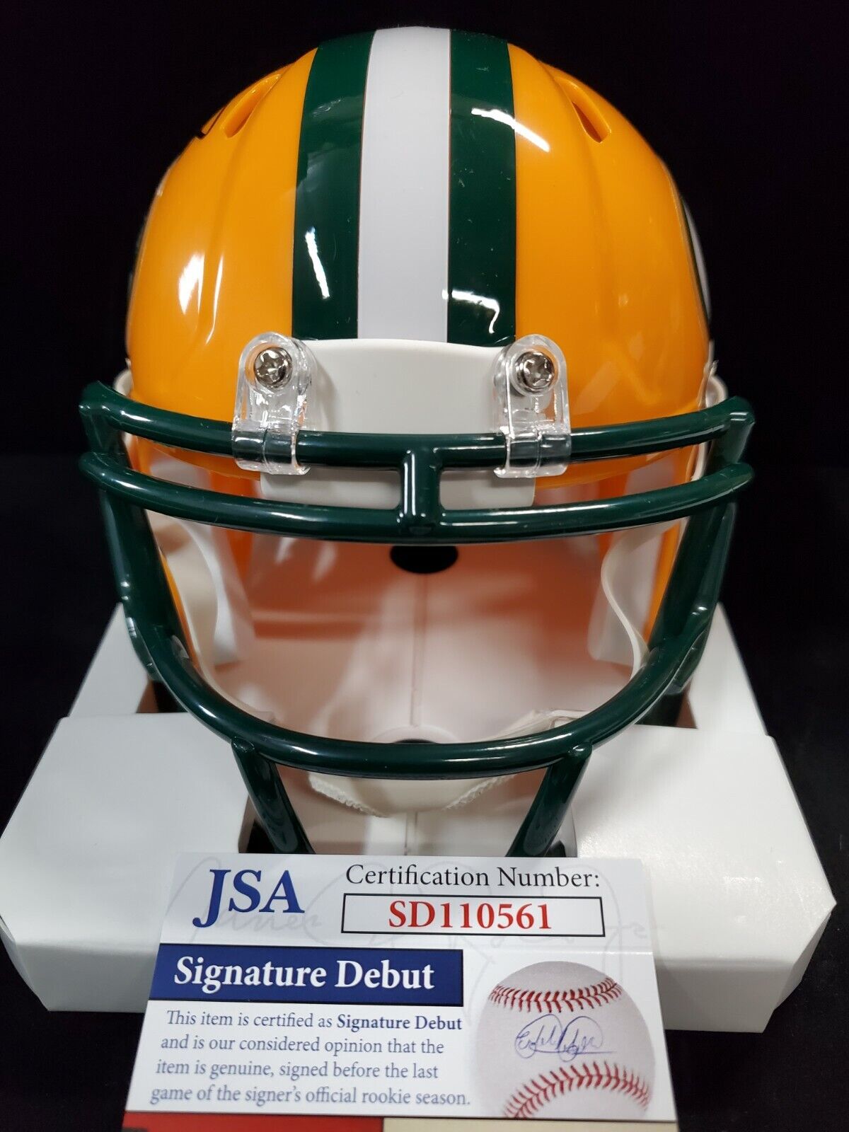MVP Authentics Green Bay Packers Amari Rodgers Autographed Signed Speed Mini Helmet Jsa Coa 99 sports jersey framing , jersey framing