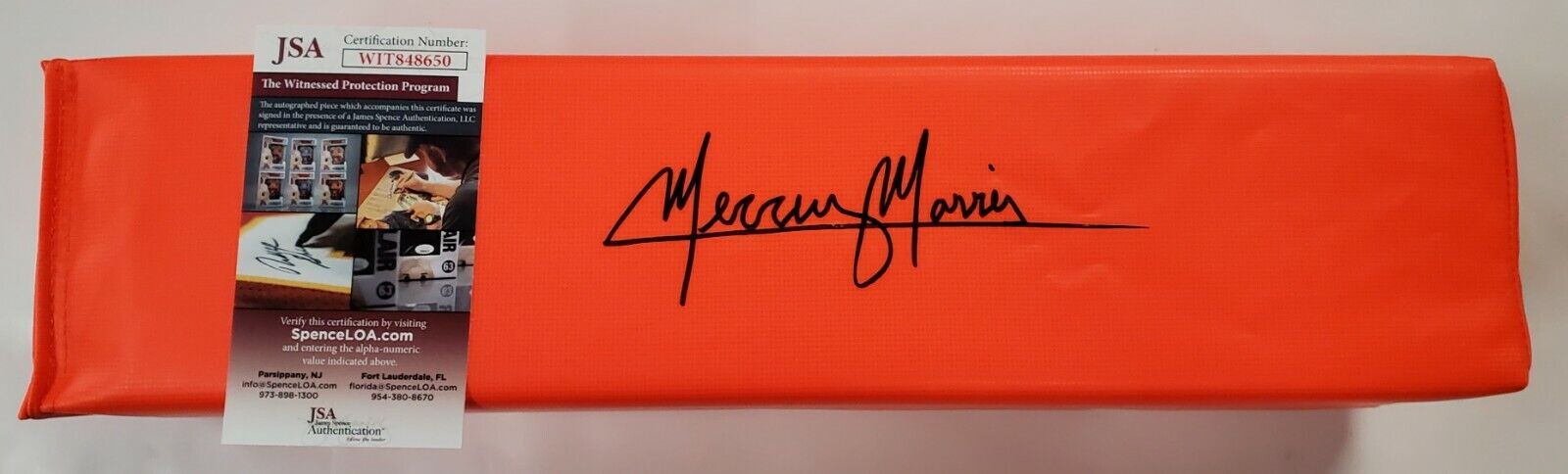 MVP Authentics Miami Dolphins Mercury Morris Autographed Signed End Zone Pylon Jsa Coa 116.10 sports jersey framing , jersey framing