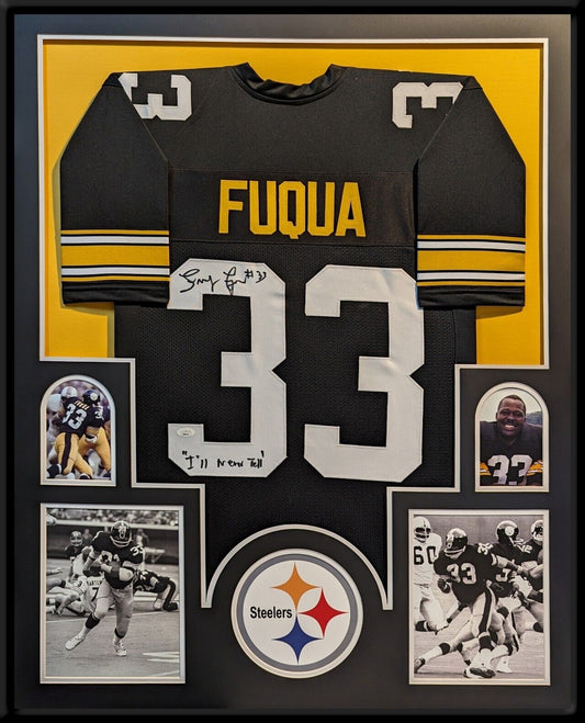 MVP Authentics Framed Pittsburgh Steelers John Frenchie Fuqua Autographed Signed Jersey Jsa Coa 315 sports jersey framing , jersey framing