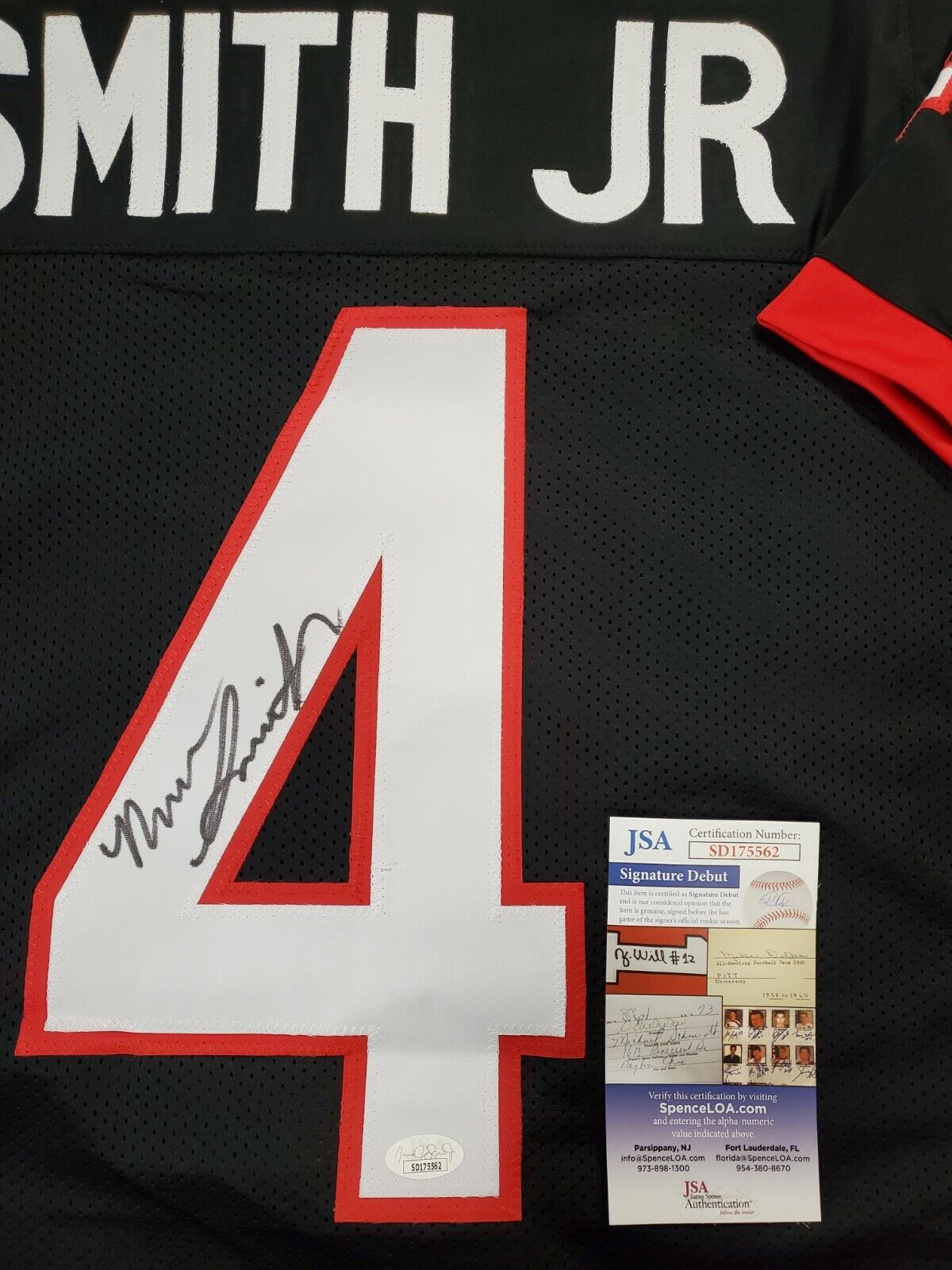 MVP Authentics Georgia Bulldogs Nolan Smith Jr Autographed Signed Jersey Jsa Coa 130.50 sports jersey framing , jersey framing