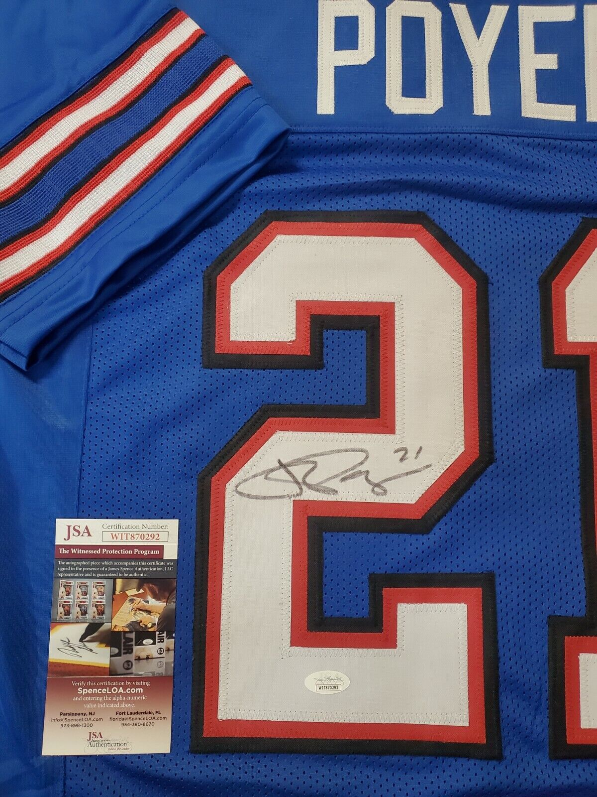 MVP Authentics Buffalo Bills Jordan Poyer Autographed Signed Jersey Jsa Coa 148.50 sports jersey framing , jersey framing