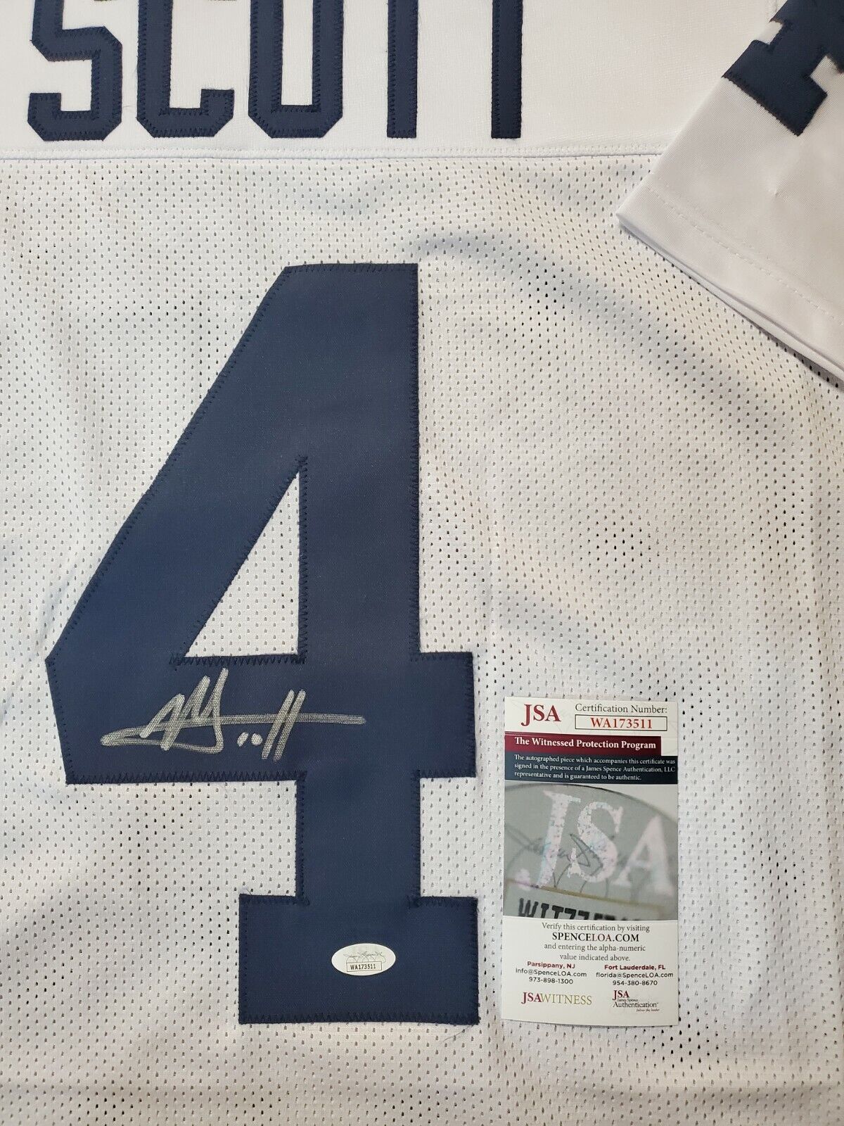 MVP Authentics Penn State Nick Scott Autographed Signed Jersey Jsa Coa 112.50 sports jersey framing , jersey framing