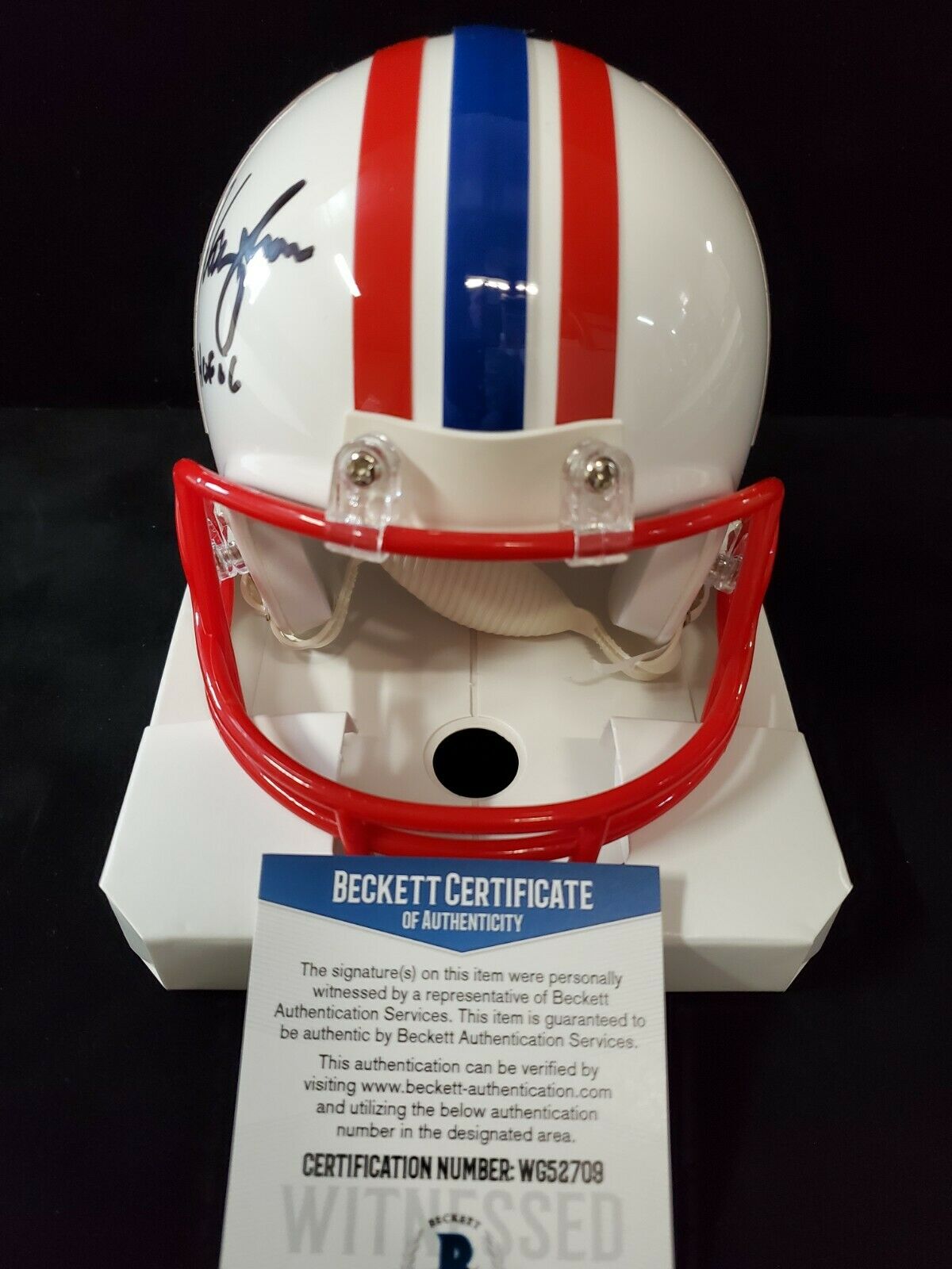 MVP Authentics Warren Moon Autographed Signed Houston Oilers Mini Helmet Bas Coa 89.10 sports jersey framing , jersey framing