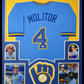 MVP Authentics Framed Milwaukee Brewers Paul Molitor Autographed Signed Jersey Jsa Coa 539.10 sports jersey framing , jersey framing
