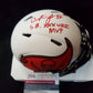 MVP Authentics Tampa Bay Bucs Dexter Jackson Autographed Inscribed Lunar Mini Helmet Jsa Coa 116.10 sports jersey framing , jersey framing