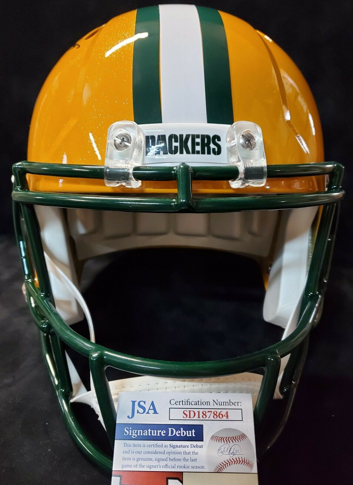 MVP Authentics Green Bay Packers Eric Stokes Signed Insc Full Size Speed Replica Helmet Jsa 225 sports jersey framing , jersey framing