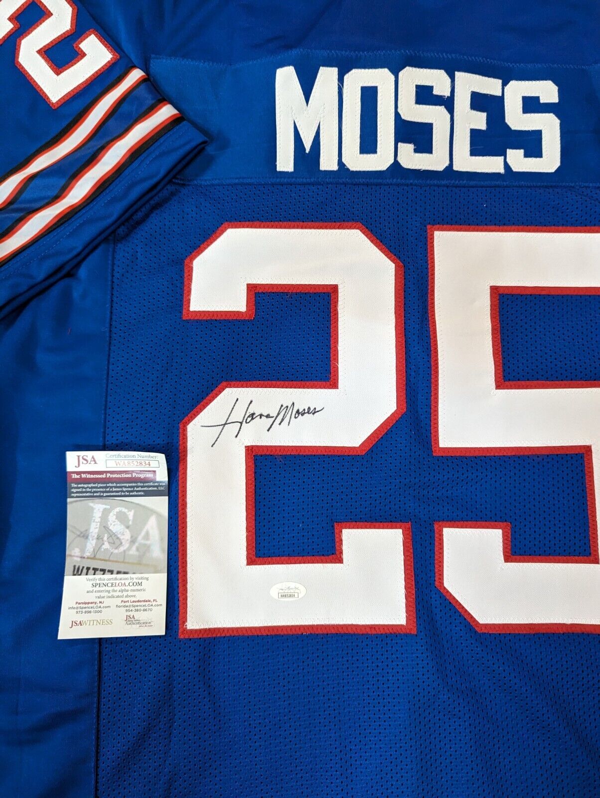 MVP Authentics Buffalo Bills Haven Moses Autographed Signed Jersey Jsa Coa 72 sports jersey framing , jersey framing