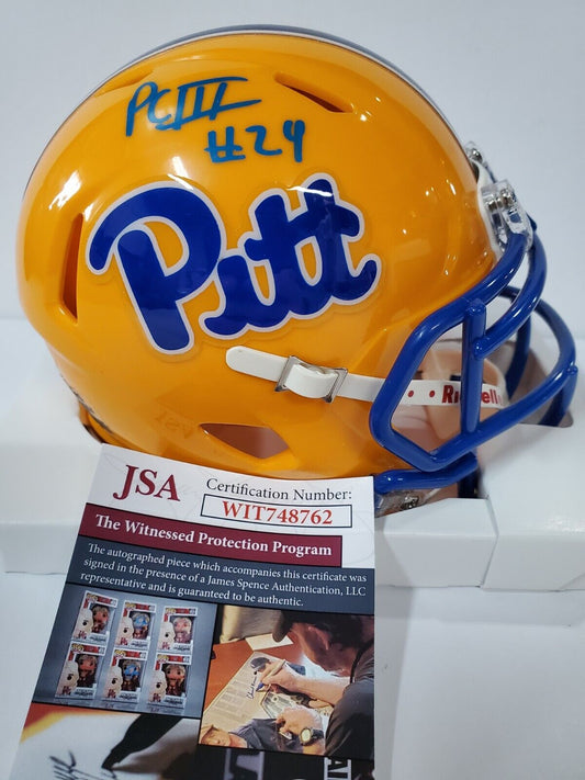 MVP Authentics Pitt Panthers Phil Campbell Iii, Damarri Mathis, Cam Bright Signed Mini Jsa Coa 135 sports jersey framing , jersey framing
