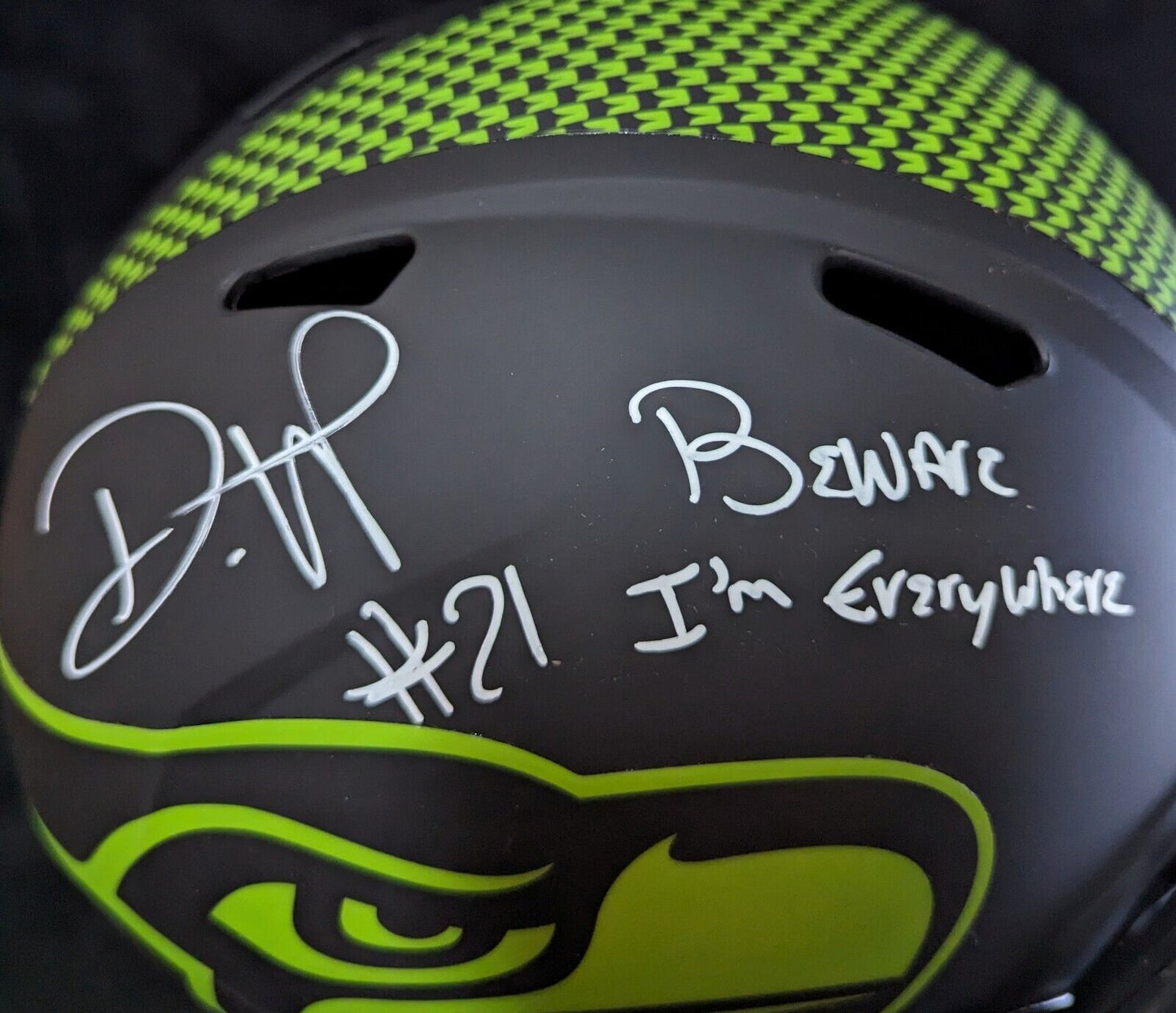 MVP Authentics Seattle Seahawks Devon Witherspoon Signed Full Size Eclipse Replica Helmet Bas 265.50 sports jersey framing , jersey framing