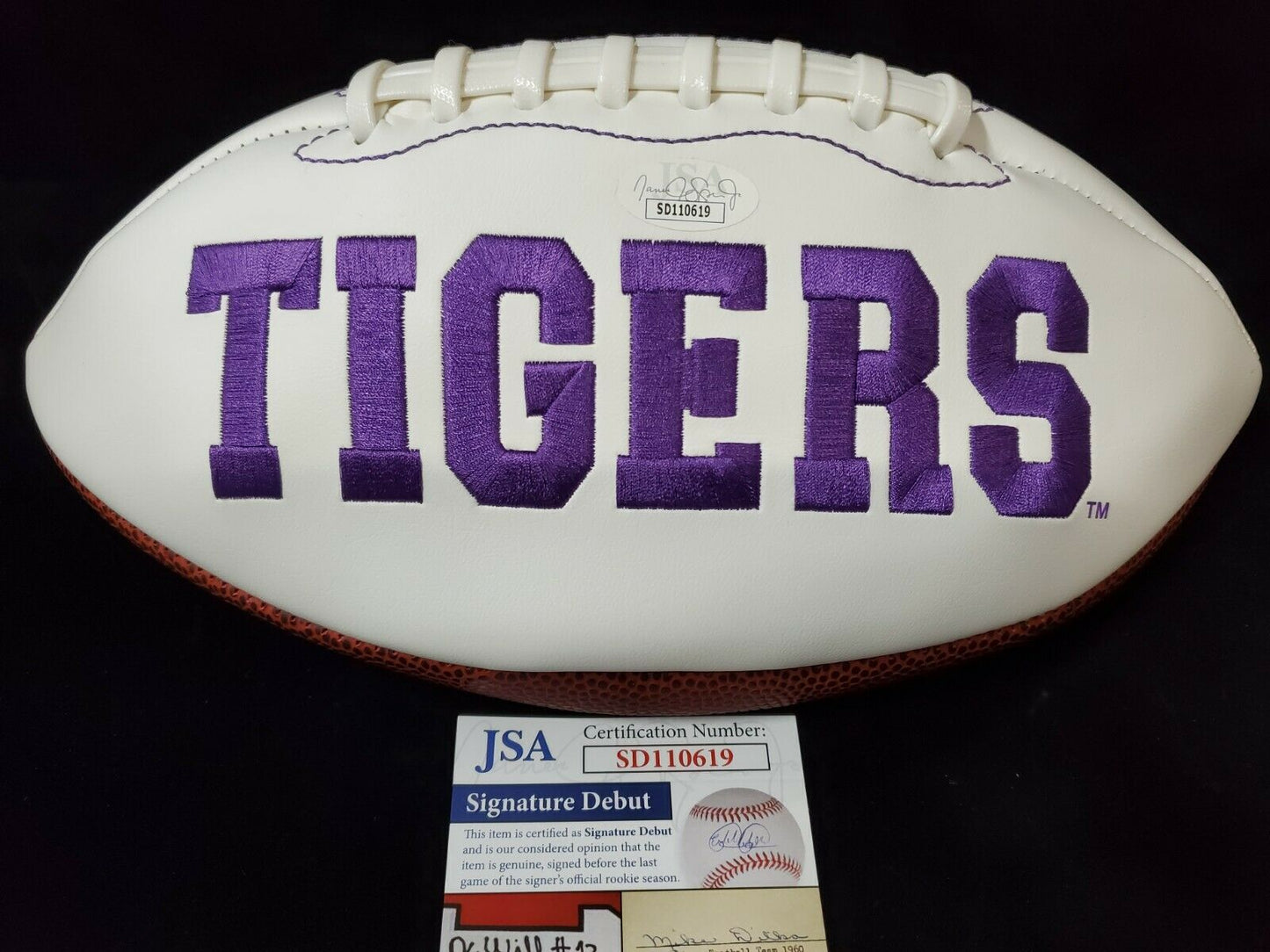 MVP Authentics Clemson Tigers Amari Rodgers Autographed Signed Logo Football Jsa Coa 126 sports jersey framing , jersey framing