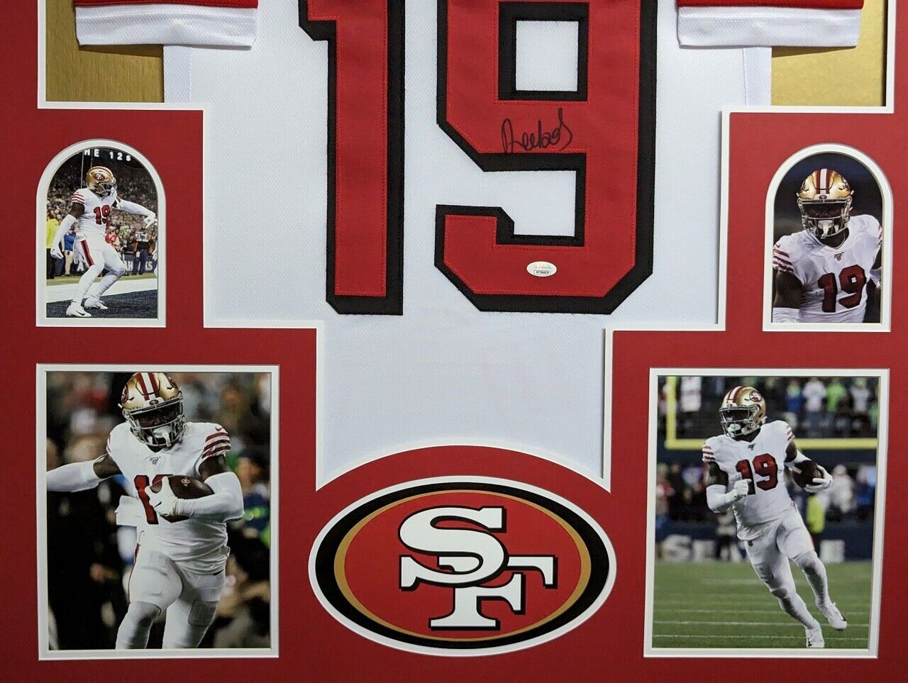 MVP Authentics Framed San Francisco 49Ers Deebo Samuel Autographed Signed Jersey Jsa Coa 427.50 sports jersey framing , jersey framing