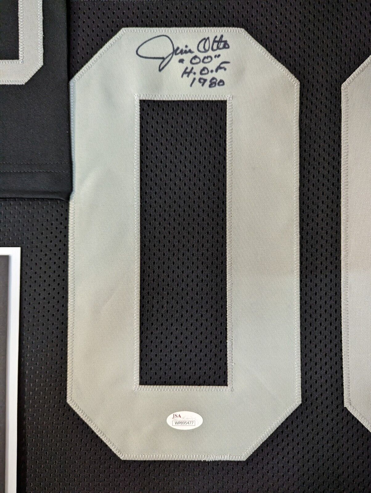Jim Otto Autographed Signed Framed Oakland Raiders Jersey JSA