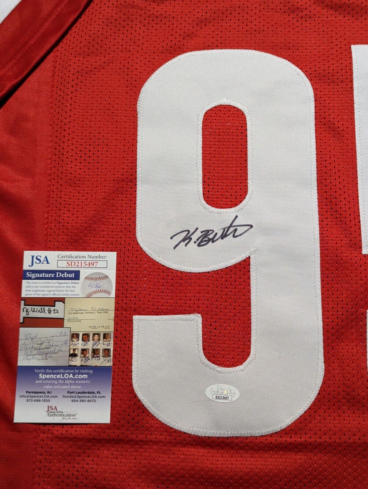 MVP Authentics Wisconsin Badgers Keeanu Benton Autographed Signed Jersey Jsa Coa 90 sports jersey framing , jersey framing