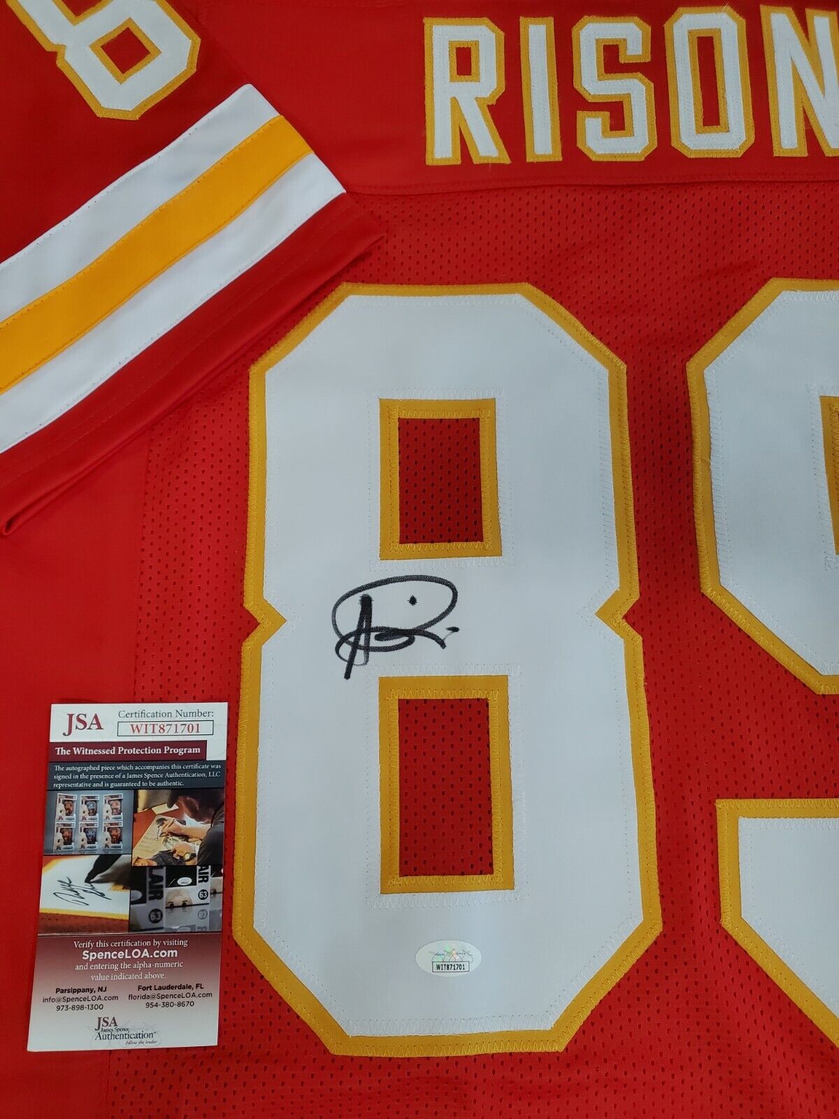 Kansas City Chiefs Andre Rison Autographed Signed Jersey Jsa Coa