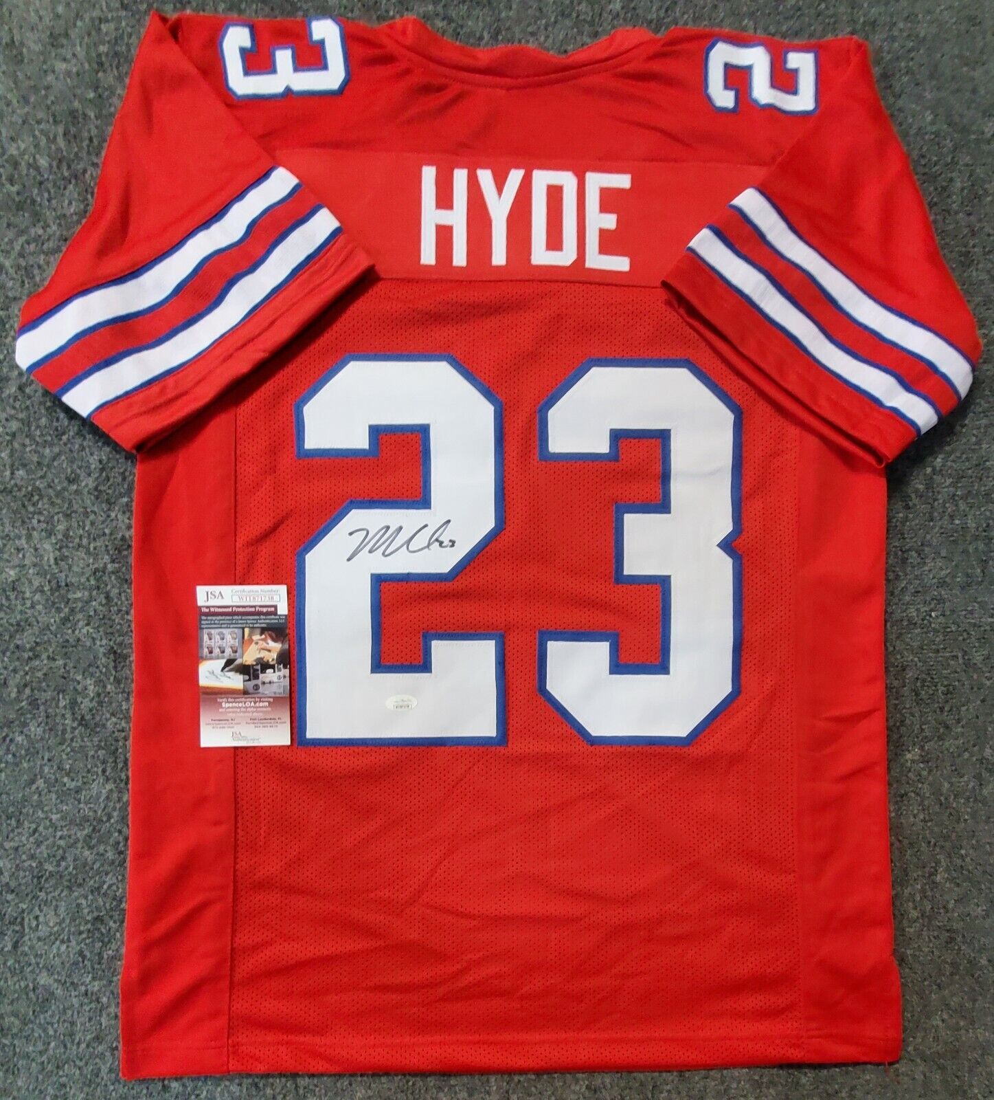 MVP Authentics Buffalo Bills Micah Hyde Autographed Signed Jersey Jsa Coa 135 sports jersey framing , jersey framing