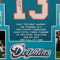 MVP Authentics Framed Miami Dolphins Dan Marino Autographed Signed Stat Jersey Jsa Coa 1169.10 sports jersey framing , jersey framing