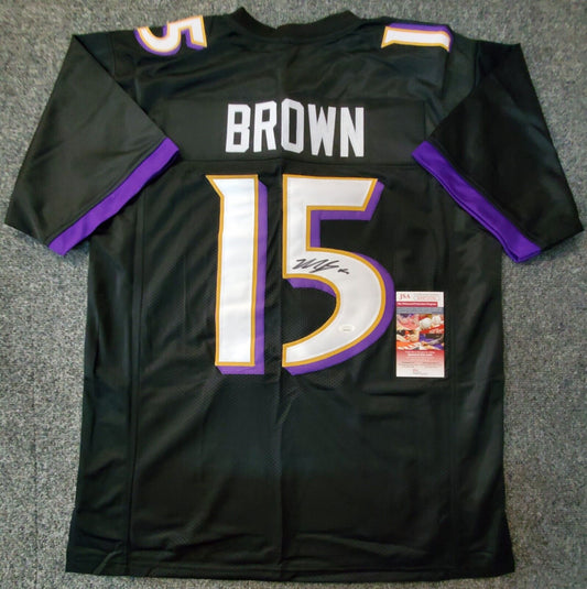 MVP Authentics Baltimore Ravens Marquise Brown Autographed Signed Jersey Jsa  Coa 67.50 sports jersey framing , jersey framing