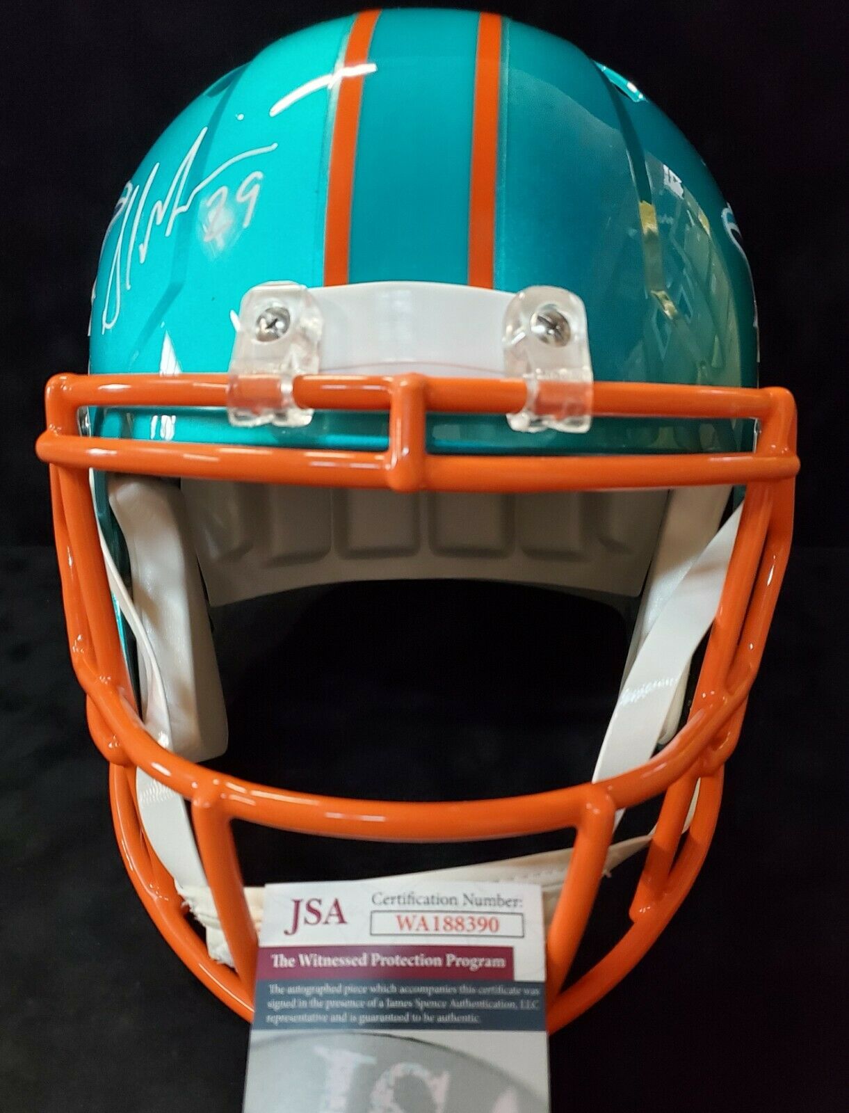 MVP Authentics Miami Dolphins Pat Surtain Sam Madison Signed F/S Flash Replica Helmet Jsa Coa 337.50 sports jersey framing , jersey framing