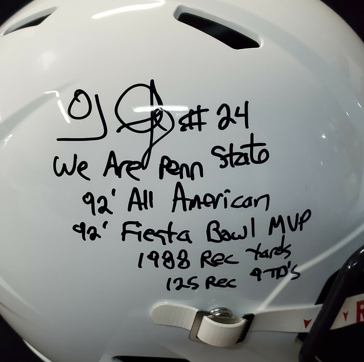 MVP Authentics Penn State Oj Mcduffie Autographed Signed 5X Inscribed Full Size Helmet Jsa Coa 315 sports jersey framing , jersey framing