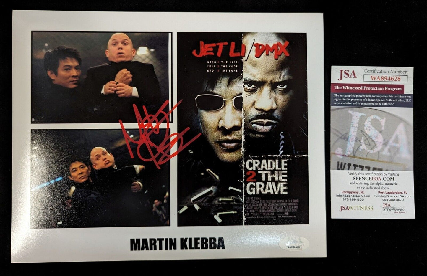 MVP Authentics Martin Klebba Cradle To The Grave Hand Signed Autographed 8 X 10 Photo Jsa Coa 67.50 sports jersey framing , jersey framing