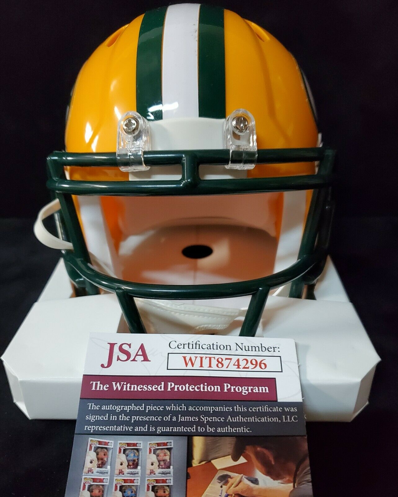 MVP Authentics Don Majkowski Autographed Green Bay Packers Speed Mini Helmet Jsa Coa 81 sports jersey framing , jersey framing