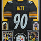 MVP Authentics Framed Pittsburgh Steelers Tj Watt Autographed Signed Jersey Beckett Coa 652.50 sports jersey framing , jersey framing