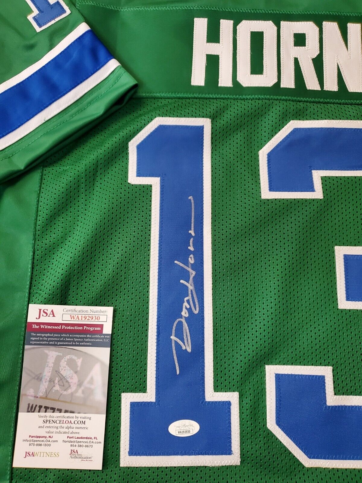 MVP Authentics Portland Thunder Wfl Don Horn Autographed Signed Jersey Jsa Coa 81 sports jersey framing , jersey framing