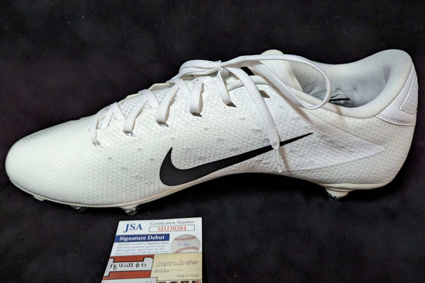 MVP Authentics Pittsburgh Steelers Joey Porter Jr Autographed Signed Cleat Jsa Coa 117 sports jersey framing , jersey framing