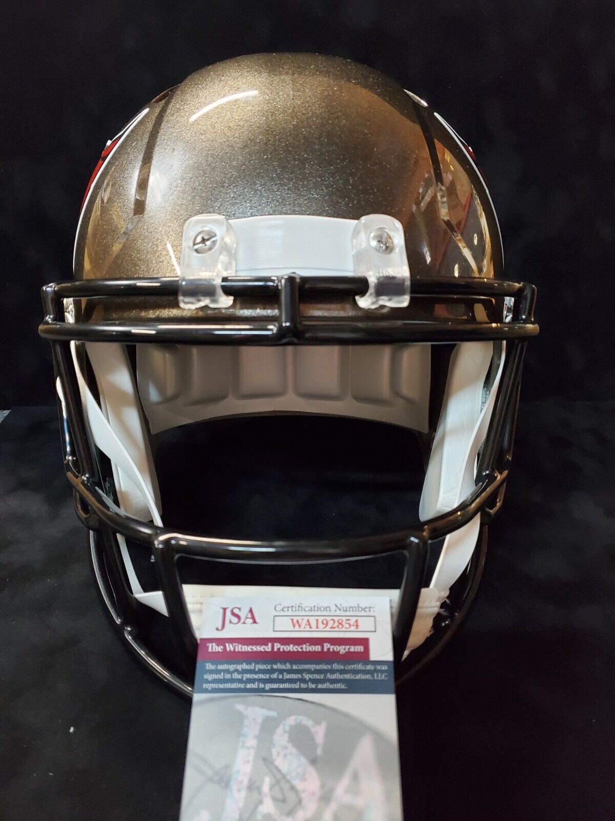 MVP Authentics Tb Buccaneers Dexter Jackson Signed Inscribed Full Size Replica Helmet Jsa Coa 270 sports jersey framing , jersey framing