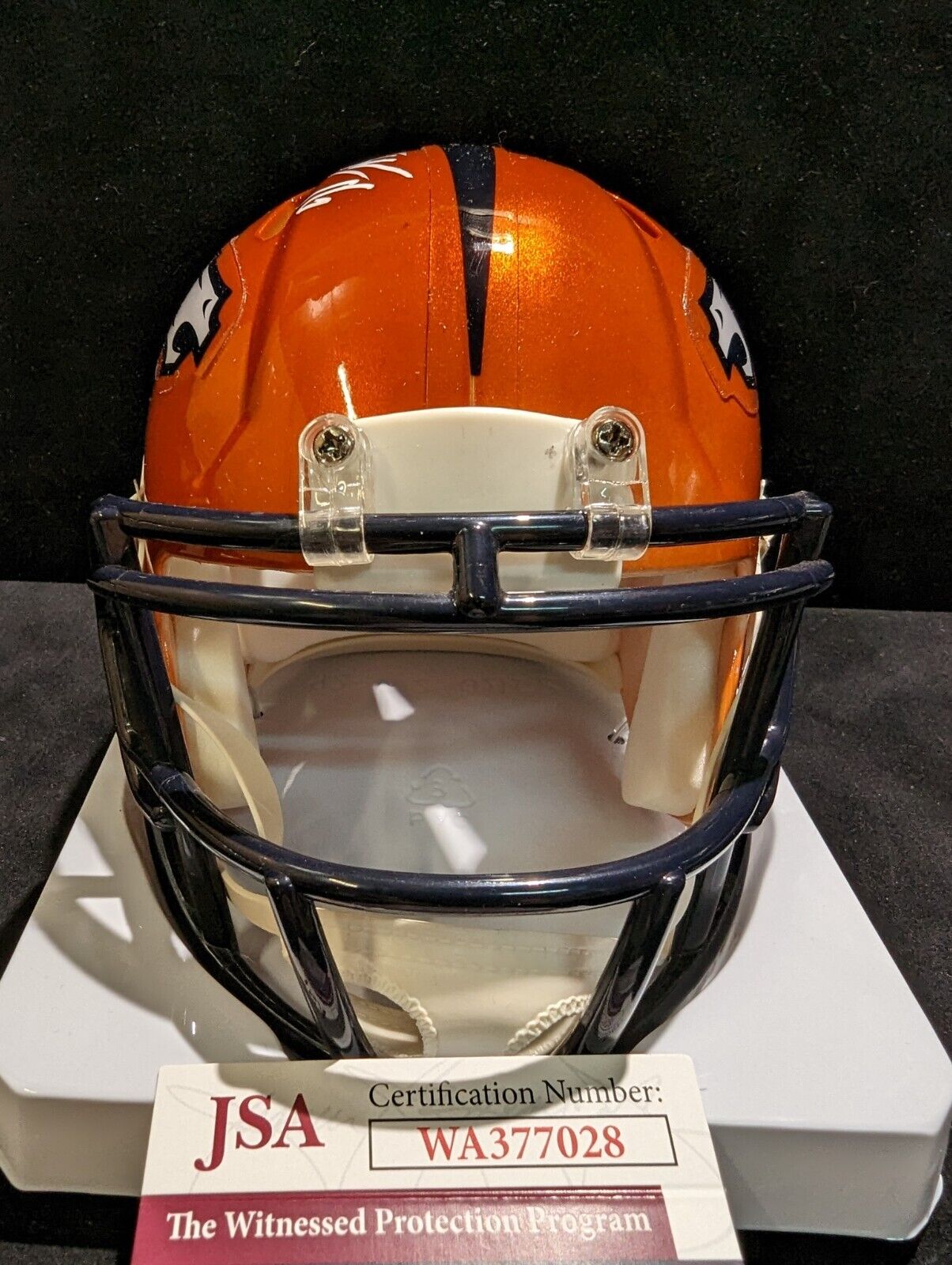 MVP Authentics Denver Broncos Jake Plummer Autographed Flash Mini Helmet Jsa Coa 90 sports jersey framing , jersey framing