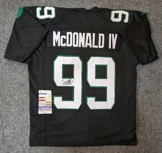 MVP Authentics New York Jets Will Mcdonald Iv Autographed Signed Jersey Jsa Coa 135 sports jersey framing , jersey framing