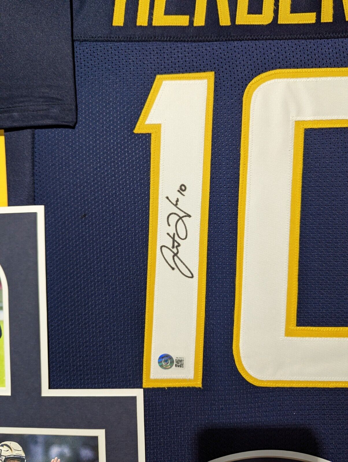 Justin Herbert Loas Angeles Chargers Jersey IMPACT Frame