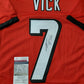 MVP Authentics Atlanta Falcons Michael Vick Autographed Signed Jersey Jsa Coa 116.10 sports jersey framing , jersey framing