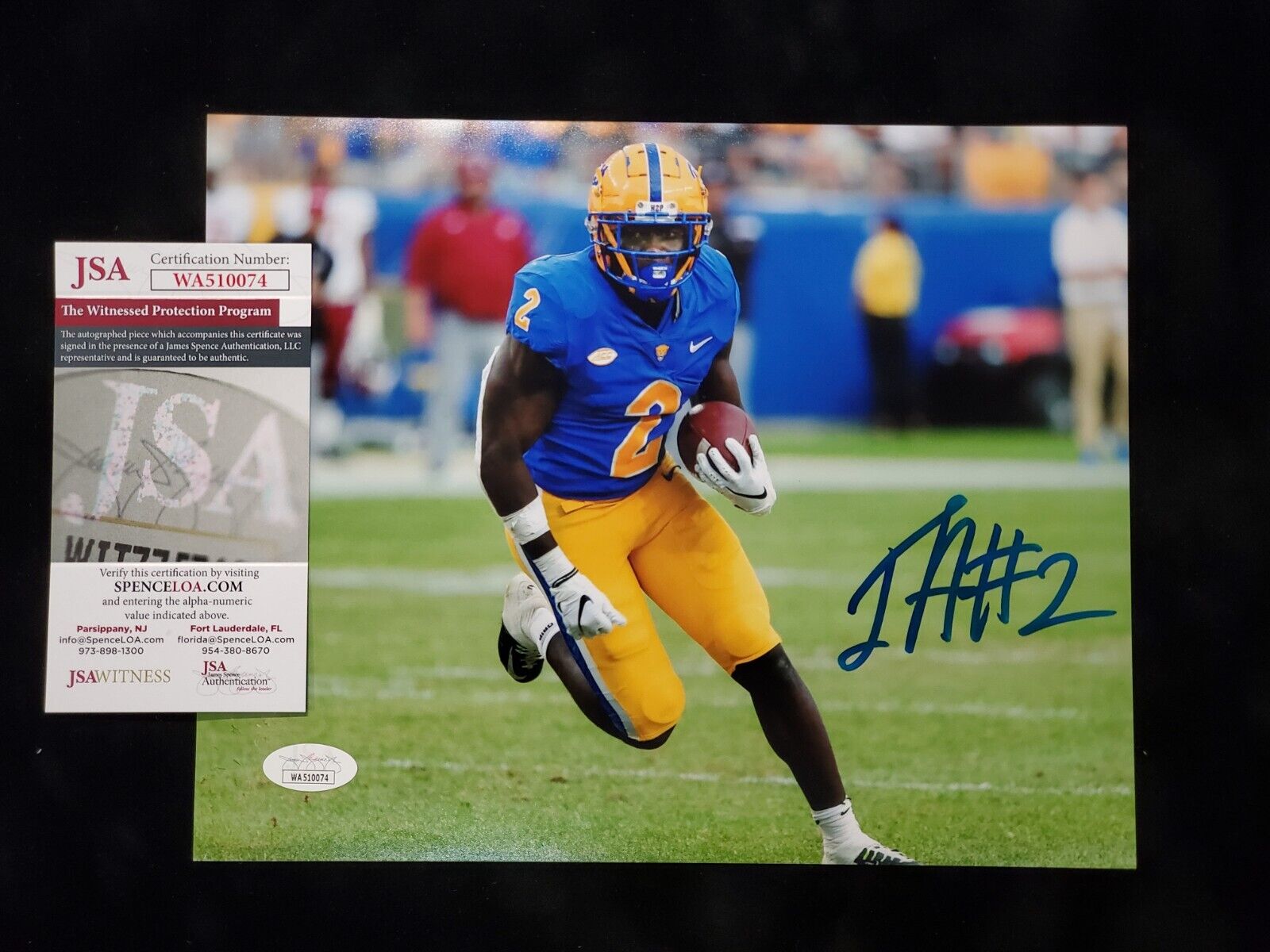 MVP Authentics Pitt Panthers Israel "Izzy" Abanikanda  Signed 8X10 Photo Jsa Coa 36 sports jersey framing , jersey framing