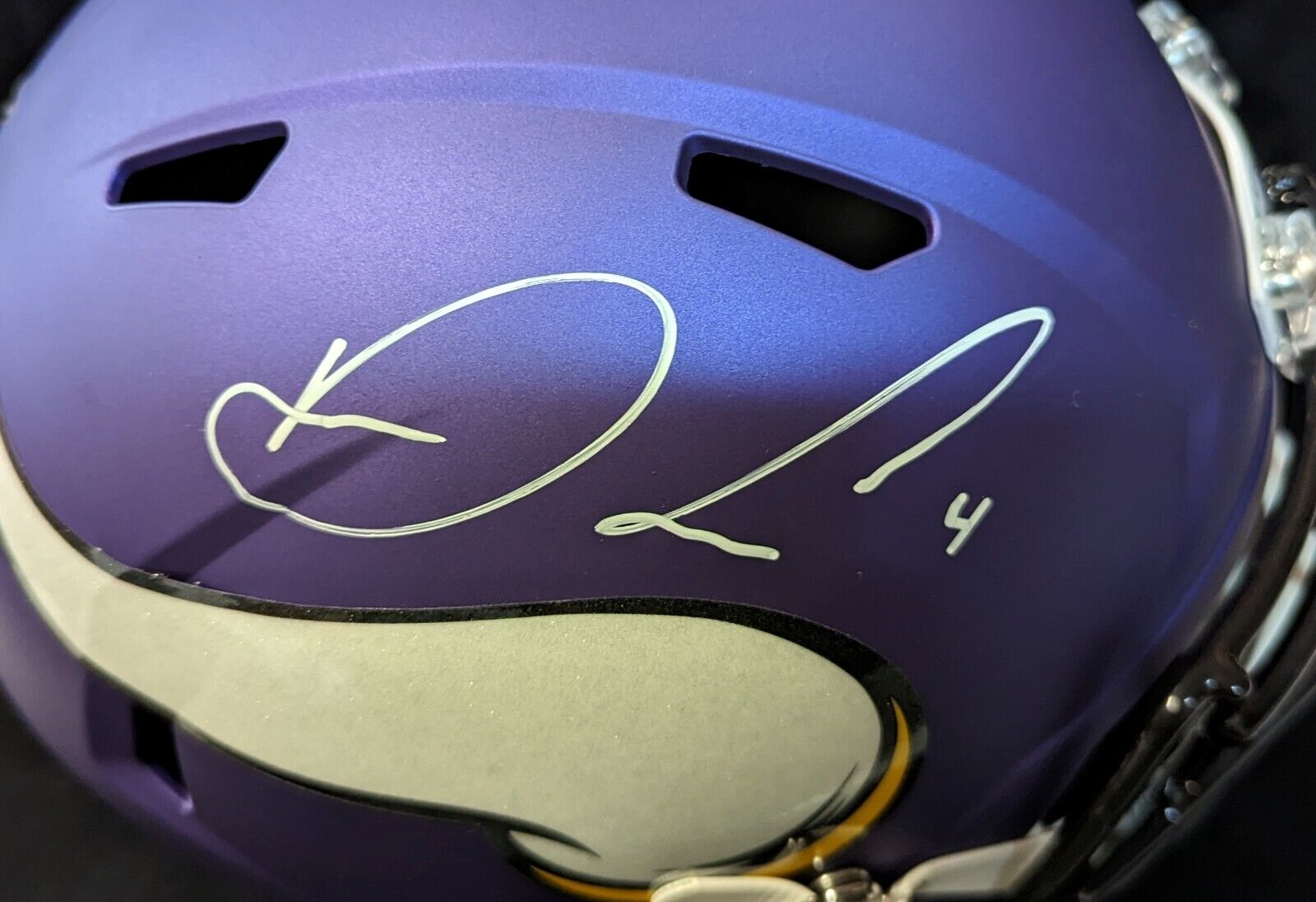 MVP Authentics Minnesota Vikings Dalvin Cook Signed Full Size Speed Replica Helmet Jsa Coa 337.50 sports jersey framing , jersey framing