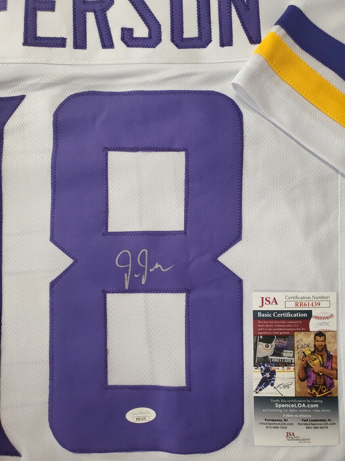 MVP Authentics Justin Jefferson Minnesota Vikings Autographed Signed Jersey Jsa Coa 143.10 sports jersey framing , jersey framing