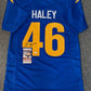 MVP Authentics Los Angeles Rams Grant Haley Autographed Signed Jersey Jsa Coa 135 sports jersey framing , jersey framing