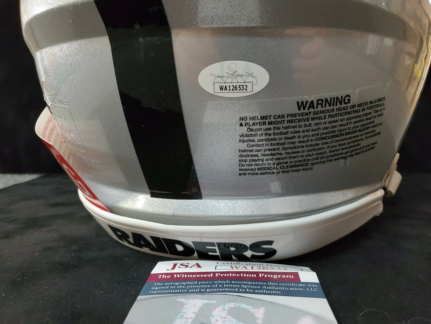 MVP Authentics Las Vegas Raiders Davante Adams Signed Full Size Speed Authentic Helmet Jsa Coa 436.50 sports jersey framing , jersey framing