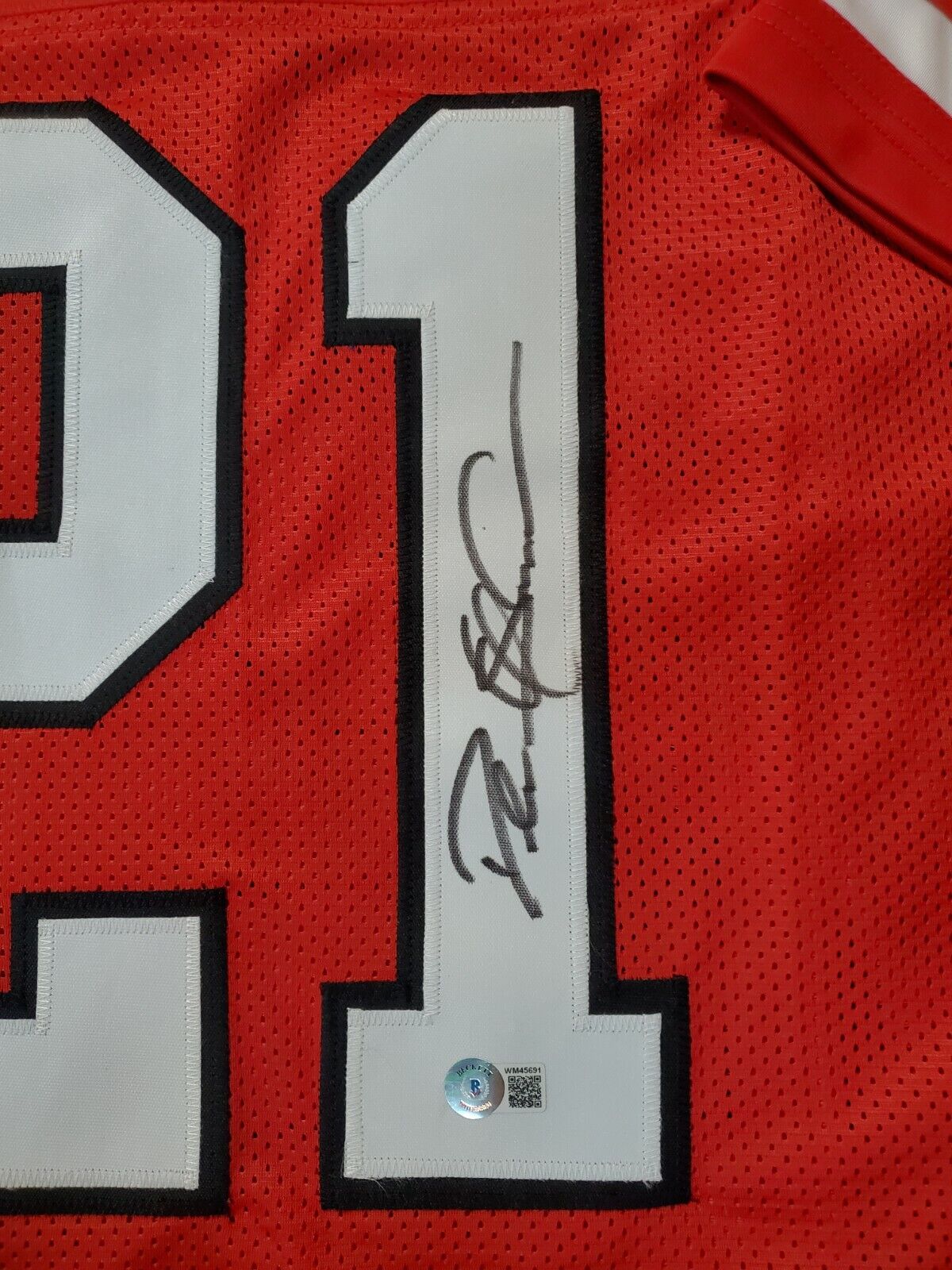 Atlanta Falcons Deion Sanders Autographed Signed Jersey Beckett
