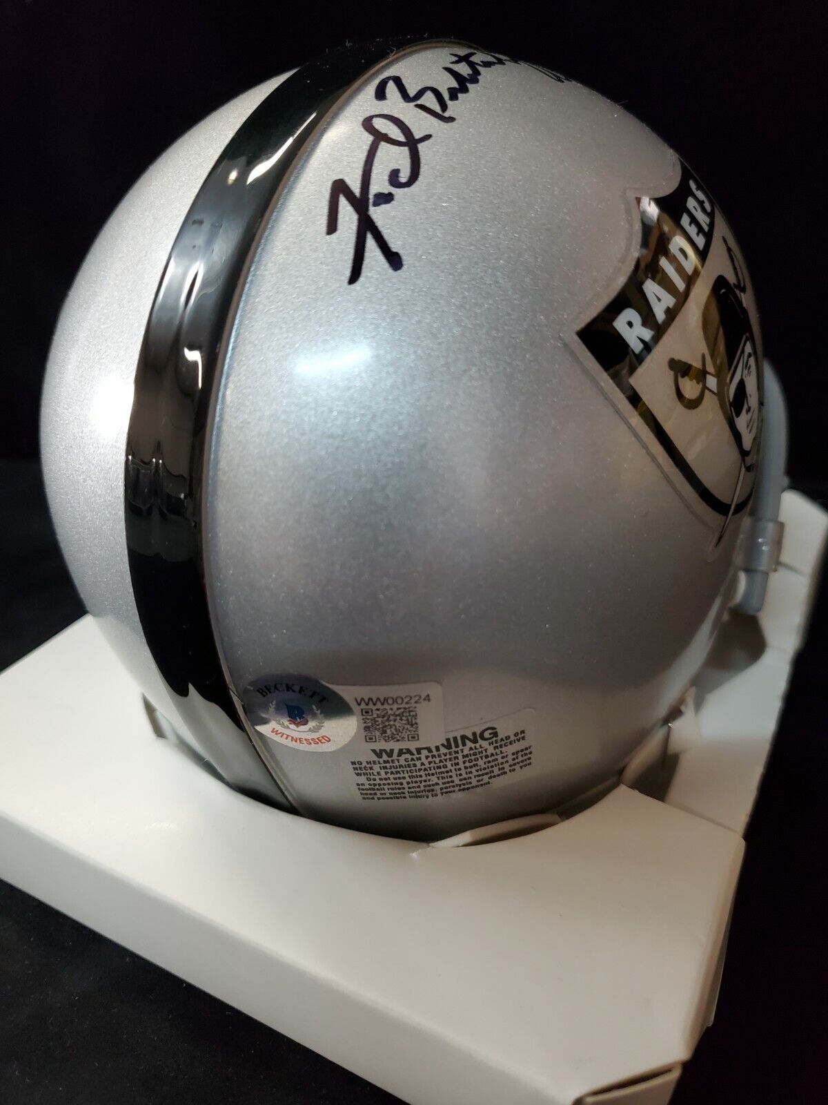 MVP Authentics Oakland Raiders Fred Biletnikoff Autographed Vsr Mini Helmet Beckett Holo 90 sports jersey framing , jersey framing